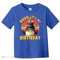 Funny Bruh It's My Birthday Japanese Kaiju Monster Toddler T-Shirt thumb 0