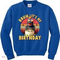 Funny Bruh It's My Birthday Japanese Kaiju Monster Kids Sweatshirt thumb 0