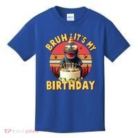 Funny Bruh It's My Birthday Japanese Kaiju Monster Kids T-Shirt thumb 0