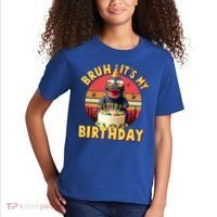 Funny Bruh It's My Birthday Japanese Kaiju Monster Kids T-Shirt thumb 2