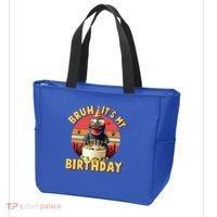 Funny Bruh It's My Birthday Japanese Kaiju Monster Tote Bag thumb 3