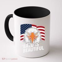 Funny Bald Is Beautiful Independence Day 4th July Eagle Gift Coffee Mug thumb 0