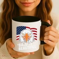 Funny Bald Is Beautiful Independence Day 4th July Eagle Gift Coffee Mug thumb 3