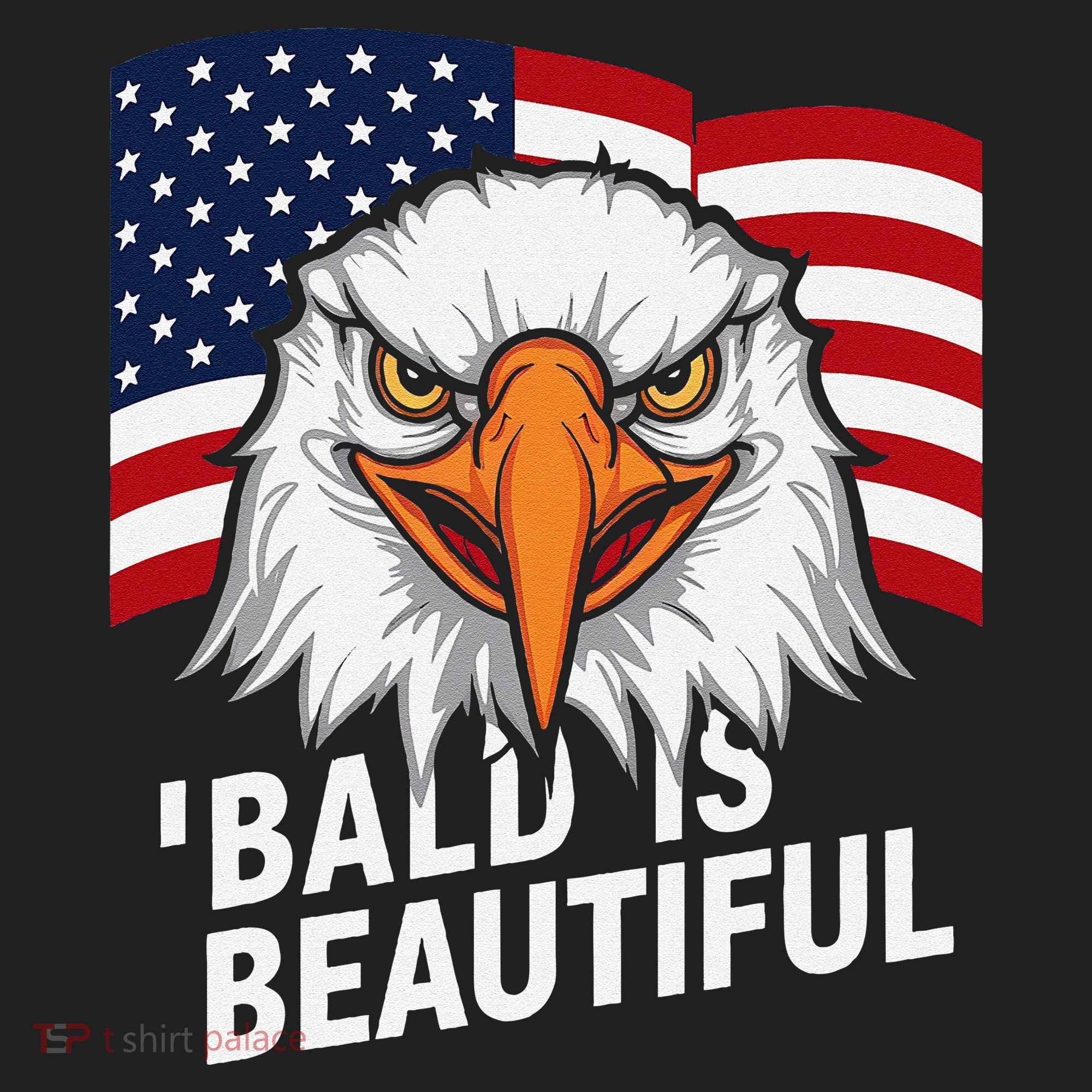 Funny Bald Is Beautiful Independence Day 4th July Eagle Gift Tumbler