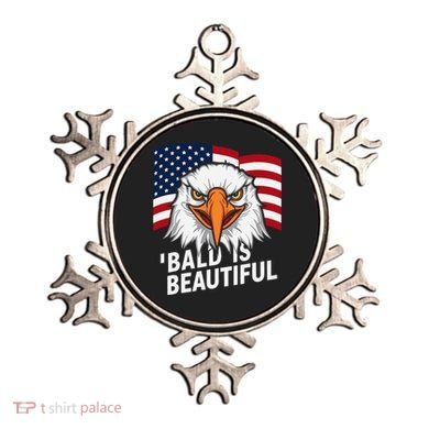 Funny Bald Is Beautiful Independence Day 4th July Eagle Gift Ornament