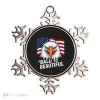 Funny Bald Is Beautiful Independence Day 4th July Eagle Gift Ornament thumb 0