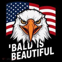 Funny Bald Is Beautiful Independence Day 4th July Eagle Gift Ornament thumb 1