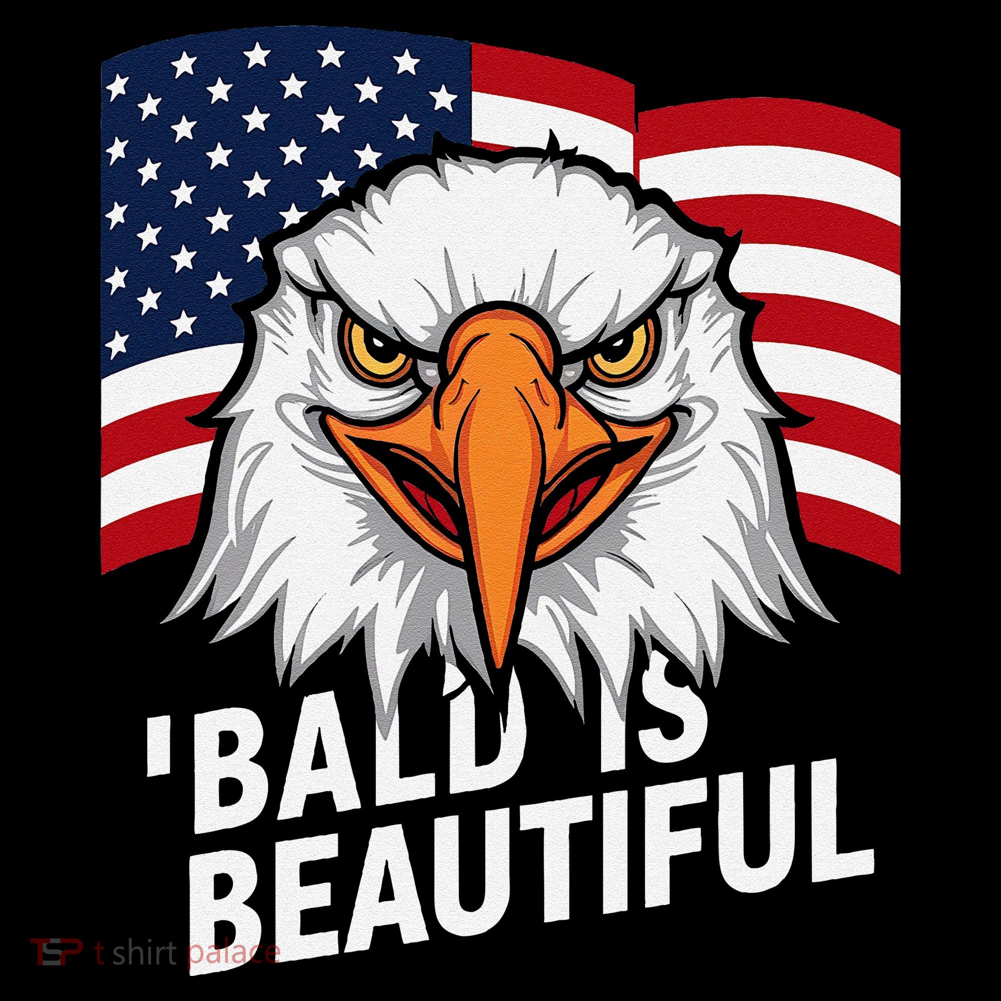 Funny Bald Is Beautiful Independence Day 4th July Eagle Gift Ornament
