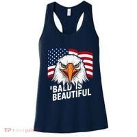 Funny Bald Is Beautiful Independence Day 4th July Eagle Gift Women's Tank Top thumb 0