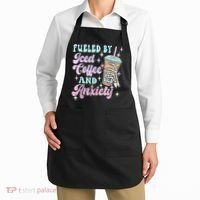 Fueled By Iced Coffee And Anxiety Mental Health Awareness Apron thumb 2