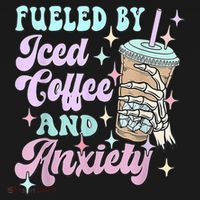 Fueled By Iced Coffee And Anxiety Mental Health Awareness Visor thumb 3