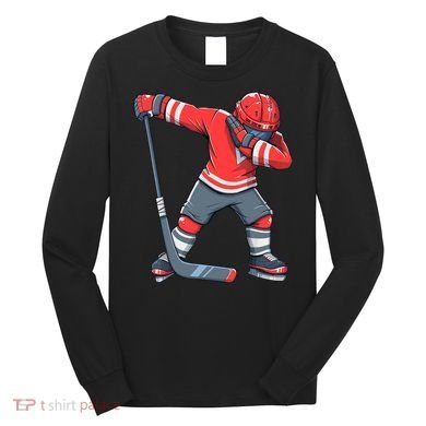 Funny Boy Ice Hockey Dab, Dabbing Player Long Sleeve Shirt