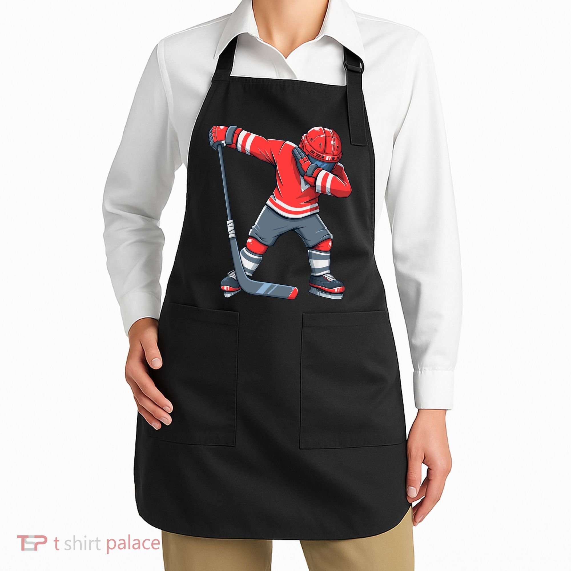 Funny Boy Ice Hockey Dab, Dabbing Player Apron