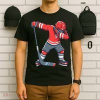 Funny Boy Ice Hockey Dab, Dabbing Player T-Shirt thumb 6