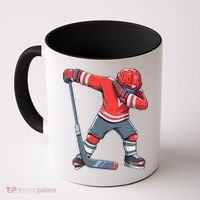 Funny Boy Ice Hockey Dab, Dabbing Player Coffee Mug thumb 0