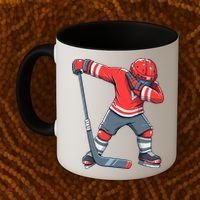 Funny Boy Ice Hockey Dab, Dabbing Player Coffee Mug thumb 2