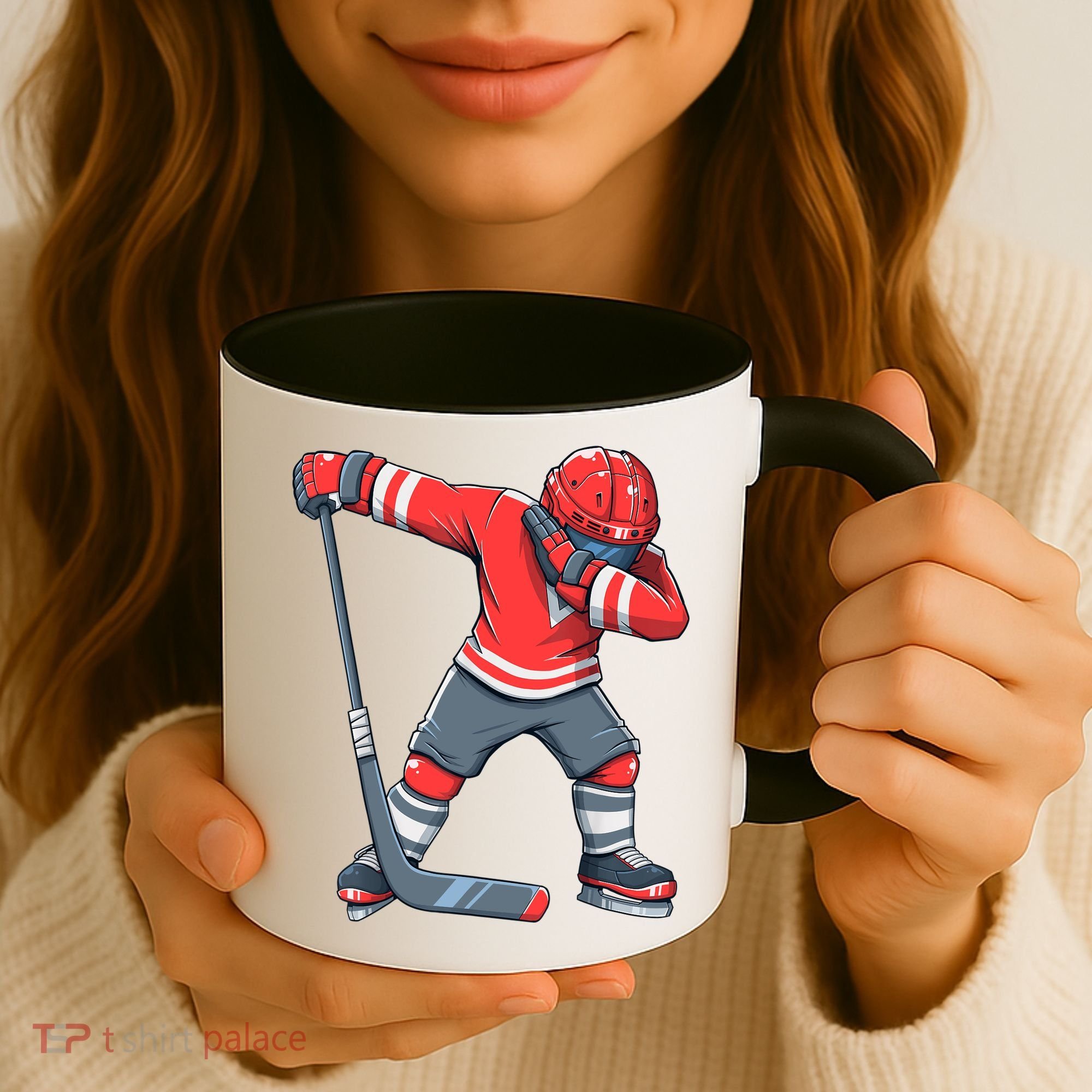 Funny Boy Ice Hockey Dab, Dabbing Player Coffee Mug