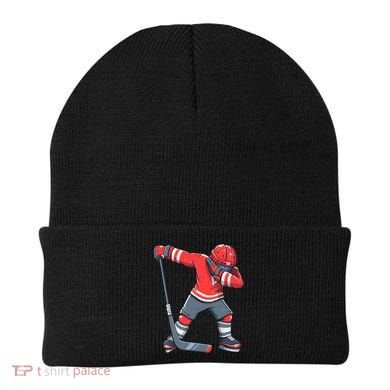 Funny Boy Ice Hockey Dab, Dabbing Player Beanie