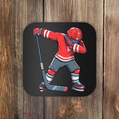 Funny Boy Ice Hockey Dab, Dabbing Player Coaster
