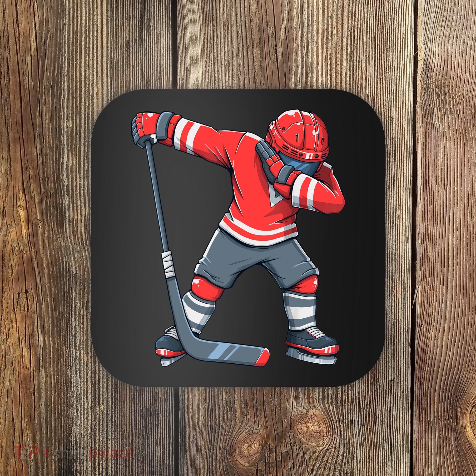 Funny Boy Ice Hockey Dab, Dabbing Player Coaster