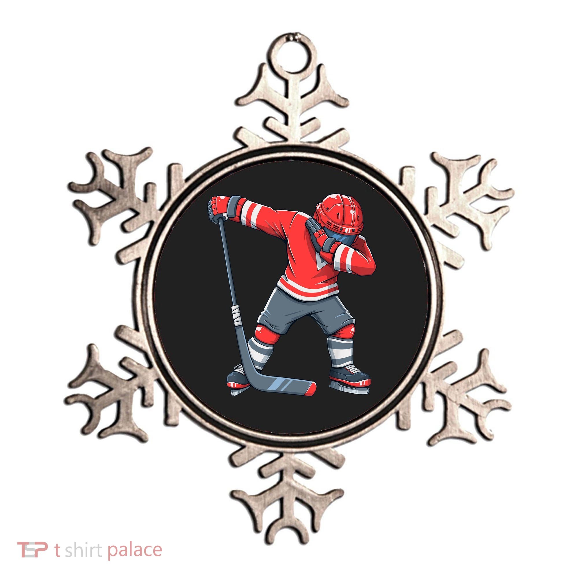 Funny Boy Ice Hockey Dab, Dabbing Player Ornament