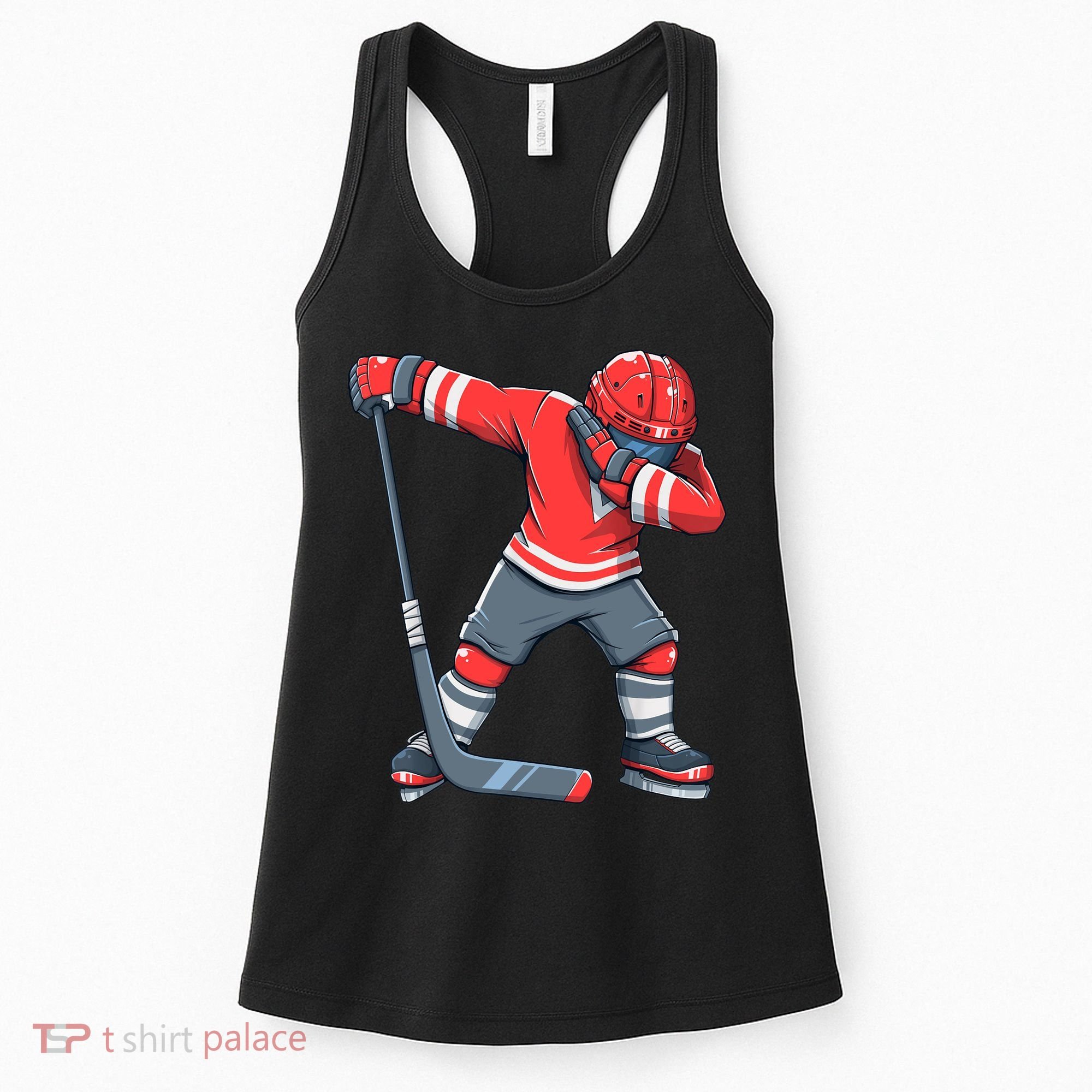 Funny Boy Ice Hockey Dab, Dabbing Player Women's Tank Top