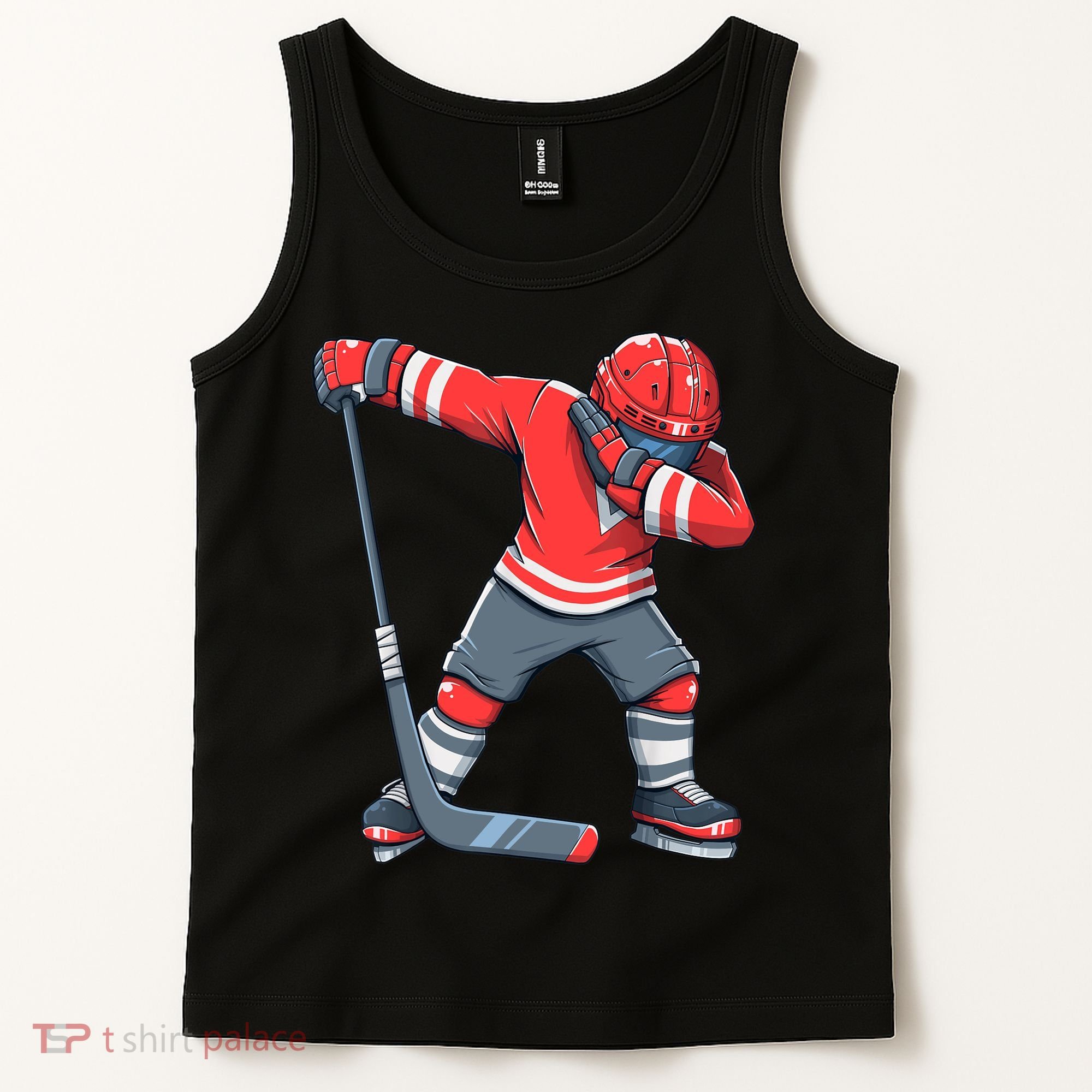 Funny Boy Ice Hockey Dab, Dabbing Player Tank Top