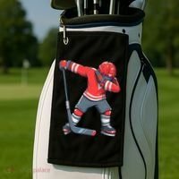 Funny Boy Ice Hockey Dab, Dabbing Player Golf Towel thumb 2