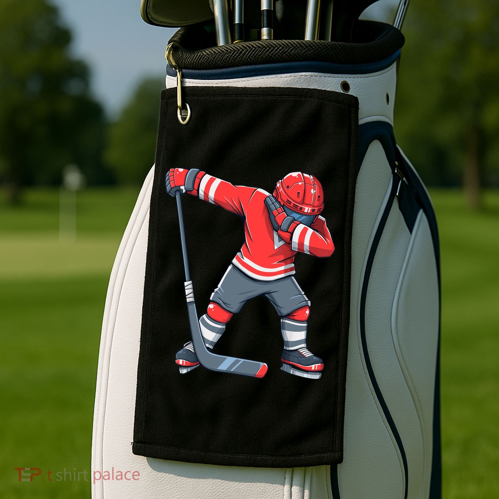 Funny Boy Ice Hockey Dab, Dabbing Player Golf Towel