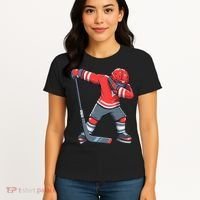 Funny Boy Ice Hockey Dab, Dabbing Player Women's T-Shirt thumb 4