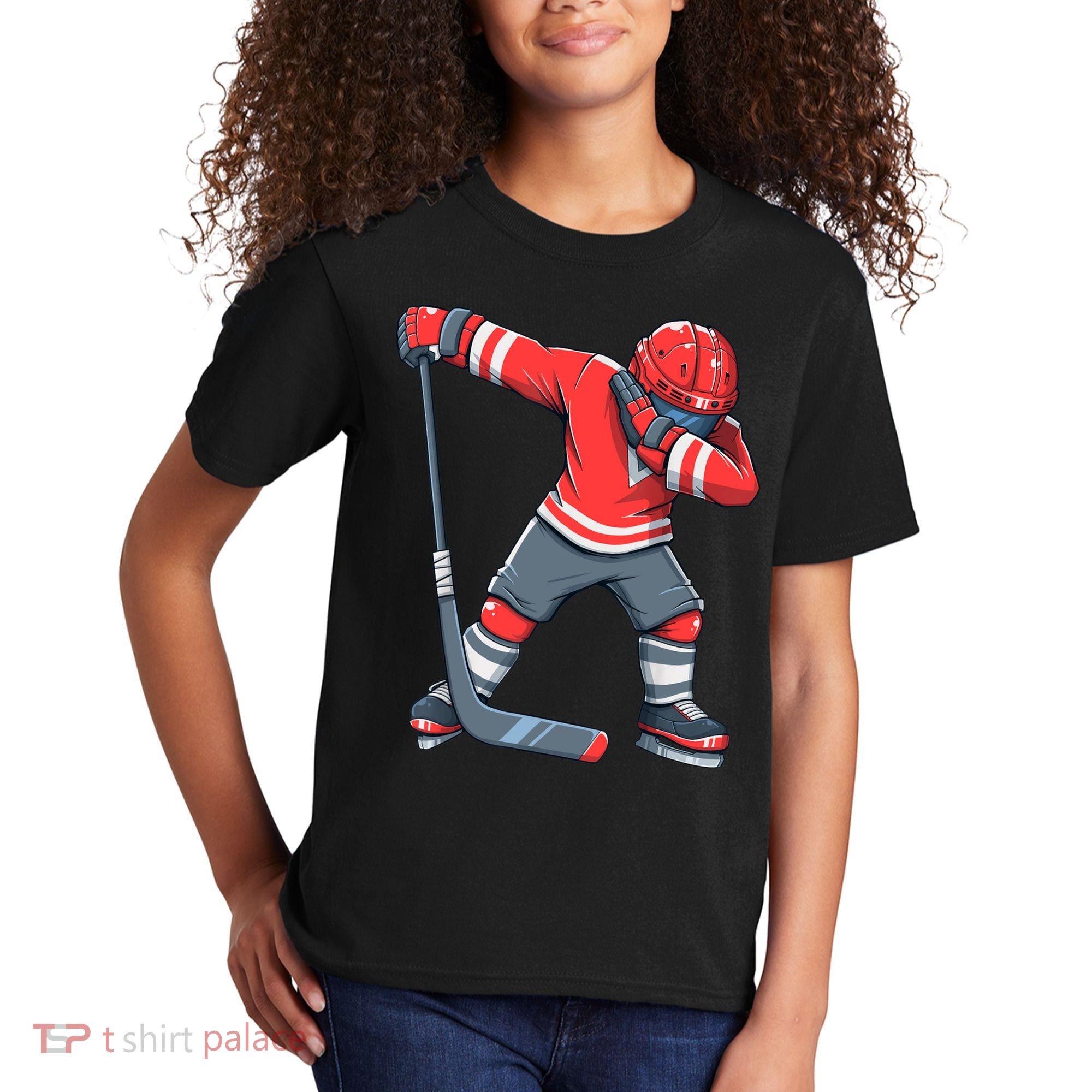 Funny Boy Ice Hockey Dab, Dabbing Player Kids T-Shirt