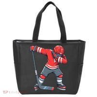 Funny Boy Ice Hockey Dab, Dabbing Player Tote Bag thumb 0