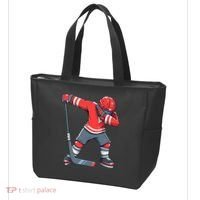 Funny Boy Ice Hockey Dab, Dabbing Player Tote Bag thumb 3