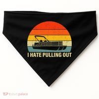 Funny Boating I Hate Pulling Out Pontoon Boat Captain USA-Made Doggie Bandana thumb 0