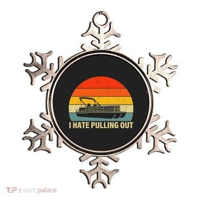 Funny Boating I Hate Pulling Out Pontoon Boat Captain Ornament