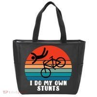Funny Bike I Do My Own Stunts Cycling Tote Bag thumb 0