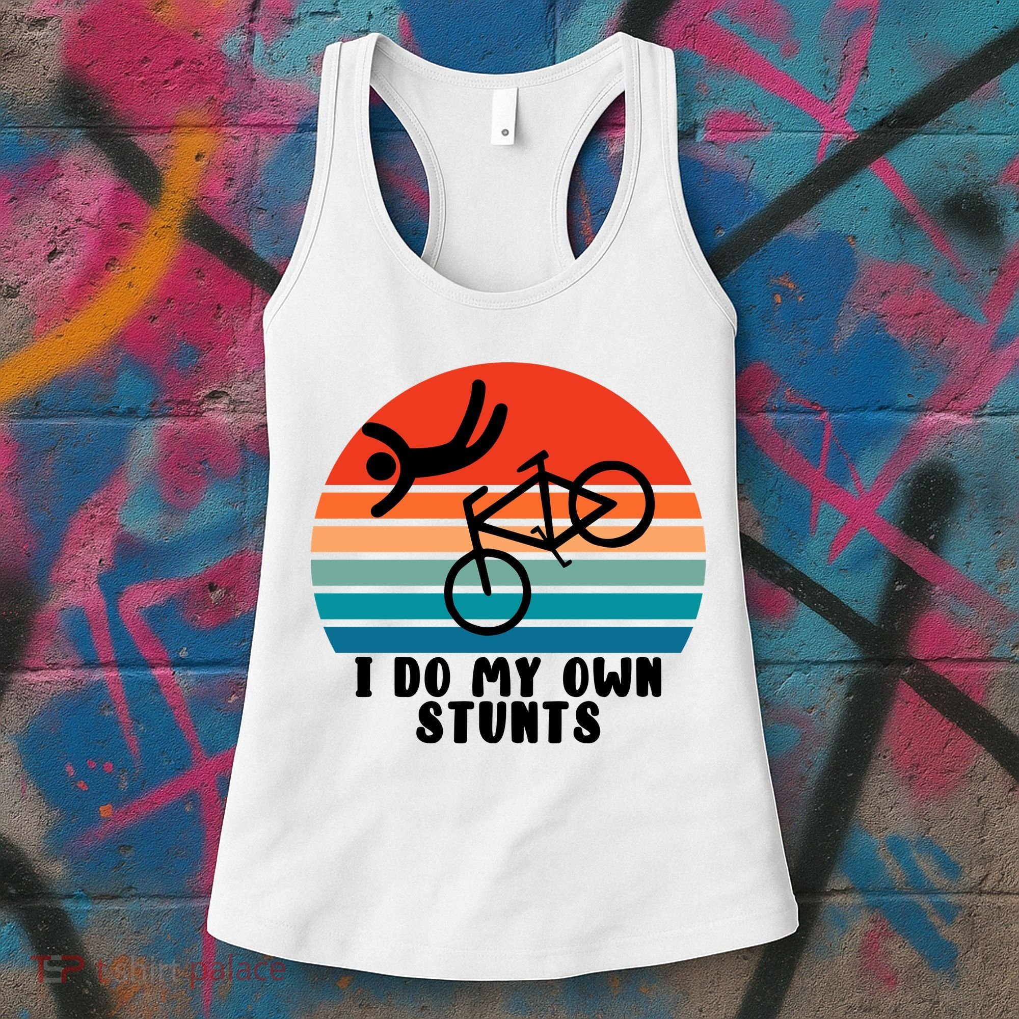 Funny Bike I Do My Own Stunts Cycling Women's Tank Top