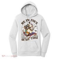 Funny Be In Awe Of My Tism Raccoon Possum Women's Hoodie thumb 0