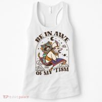 Funny Be In Awe Of My Tism Raccoon Possum Women's Tank Top thumb 0