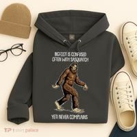 Funny Bigfoot Is Confused Often With Sasquatch Yeti Never Complains Hoodie thumb 4