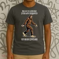 Funny Bigfoot Is Confused Often With Sasquatch Yeti Never Complains T-Shirt thumb 3