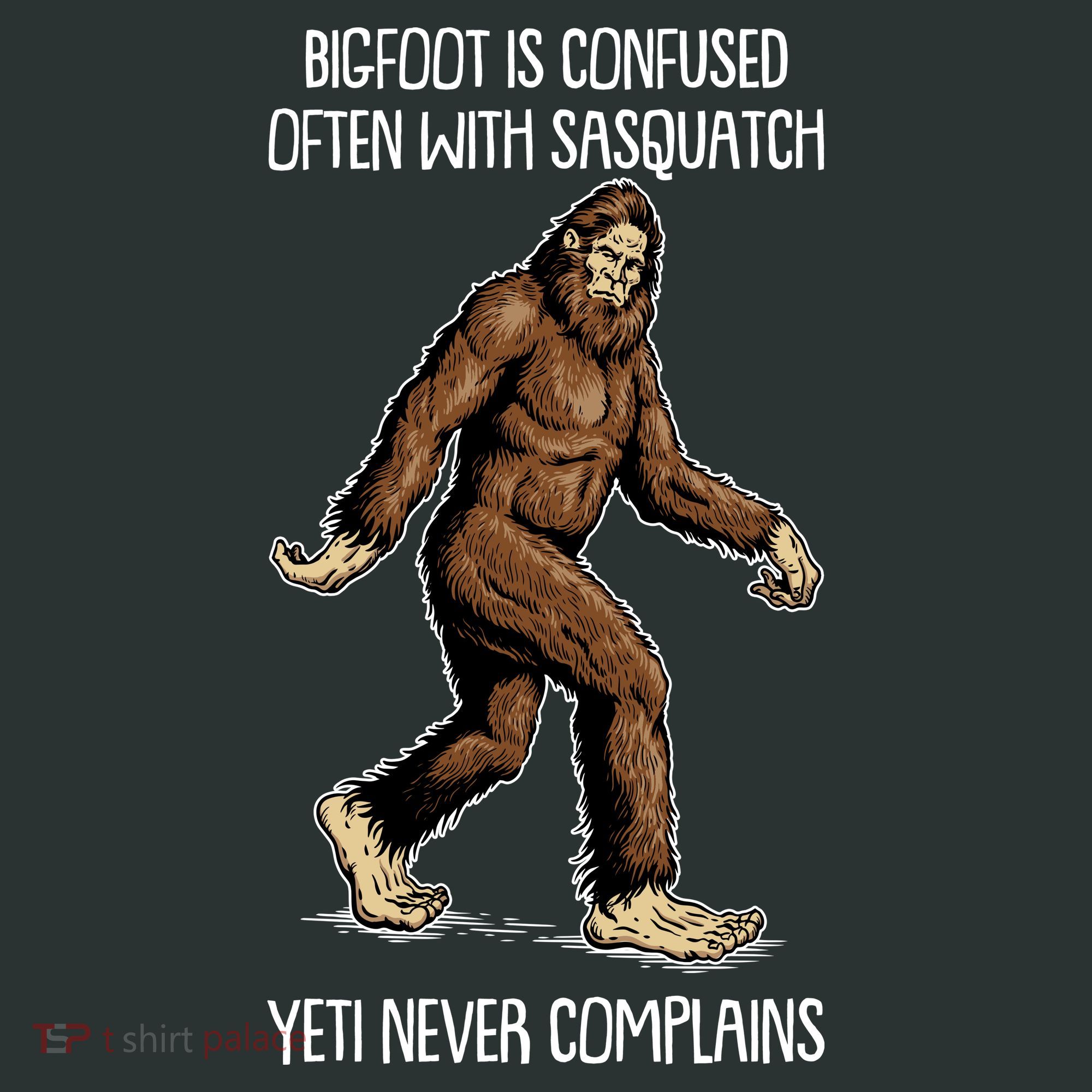 Funny Bigfoot Is Confused Often With Sasquatch Yeti Never Complains T-Shirt