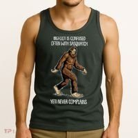 Funny Bigfoot Is Confused Often With Sasquatch Yeti Never Complains Tank Top thumb 3