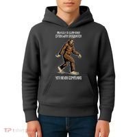 Funny Bigfoot Is Confused Often With Sasquatch Yeti Never Complains Kids Hoodie thumb 4
