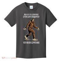 Funny Bigfoot Is Confused Often With Sasquatch Yeti Never Complains Kids T-Shirt thumb 0
