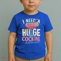 Funny Bar I Need A Huge Cocktail Drink Party  Toddler T-Shirt thumb 2