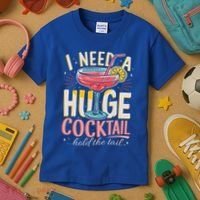 Funny Bar I Need A Huge Cocktail Drink Party  Kids T-Shirt thumb 3