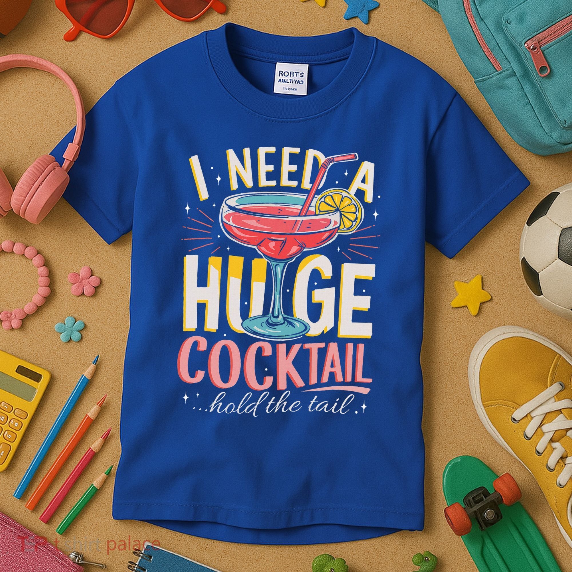 Funny Bar I Need A Huge Cocktail Drink Party  Kids T-Shirt