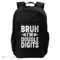 Funny Bruh Im Double Digits 10th Birthday Backpack thumb 0