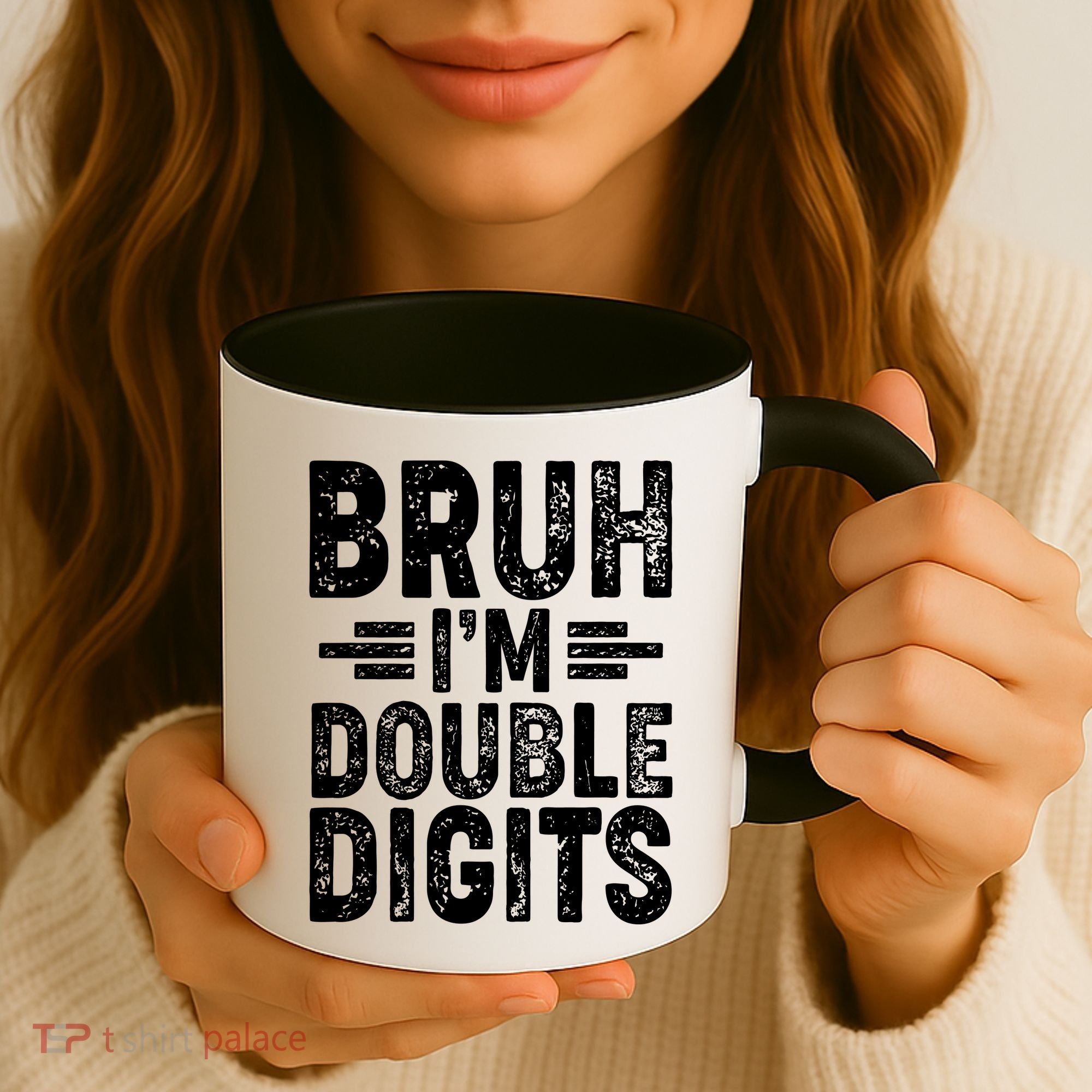 Funny Bruh Im Double Digits 10th Birthday Coffee Mug